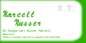 marcell nusser business card